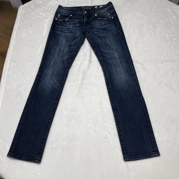 Miss Me Denim - Miss Me Women's Blue Mid-Rise Skinny Jeans, Size 30, Dark Wash - Excellent Cond!